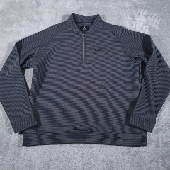 Swannies Pullover Mens XL Gray Quarter Zip Performance Golf Sweater - Picture 1 of 12